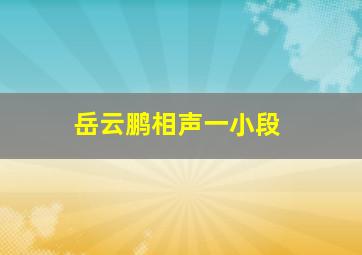 岳云鹏相声一小段