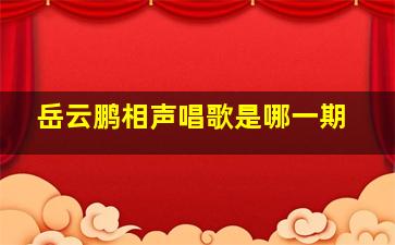 岳云鹏相声唱歌是哪一期