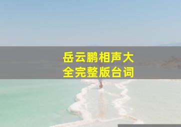 岳云鹏相声大全完整版台词