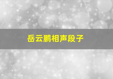 岳云鹏相声段子