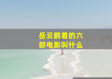 岳云鹏看的六部电影叫什么