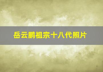 岳云鹏祖宗十八代照片