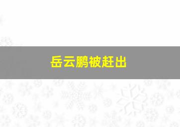 岳云鹏被赶出