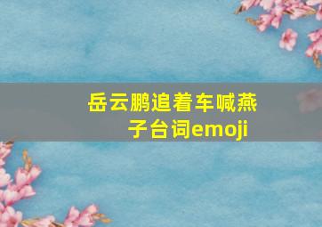 岳云鹏追着车喊燕子台词emoji