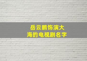 岳云鹏饰演大海的电视剧名字