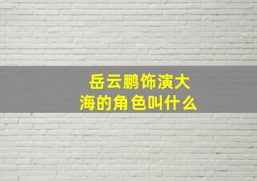 岳云鹏饰演大海的角色叫什么