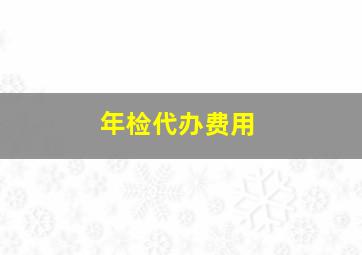 年检代办费用