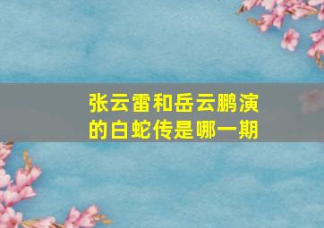 张云雷和岳云鹏演的白蛇传是哪一期