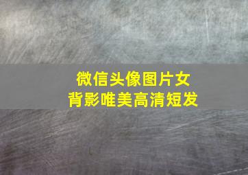 微信头像图片女背影唯美高清短发