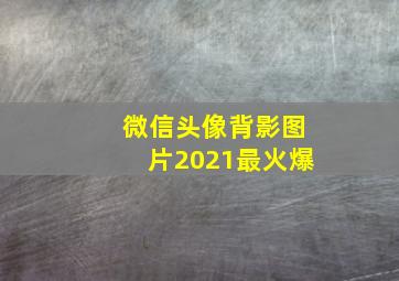 微信头像背影图片2021最火爆