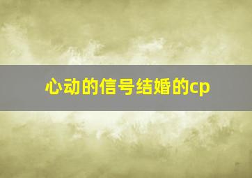 心动的信号结婚的cp