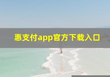 惠支付app官方下载入口