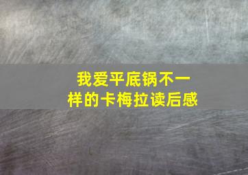 我爱平底锅不一样的卡梅拉读后感