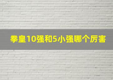 拳皇10强和5小强哪个厉害