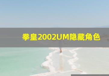 拳皇2002UM隐藏角色