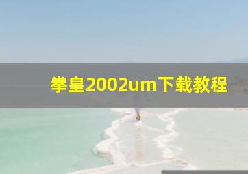 拳皇2002um下载教程