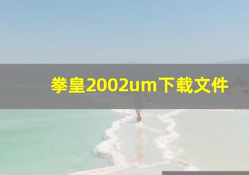 拳皇2002um下载文件