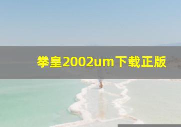 拳皇2002um下载正版