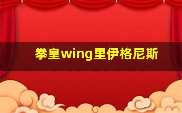 拳皇wing里伊格尼斯