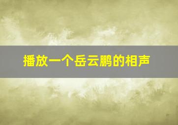 播放一个岳云鹏的相声