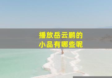 播放岳云鹏的小品有哪些呢