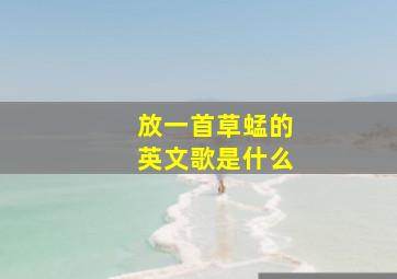 放一首草蜢的英文歌是什么