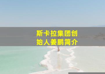 斯卡拉集团创始人姜鹏简介