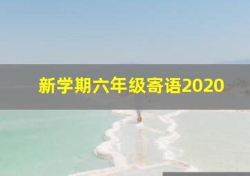 新学期六年级寄语2020