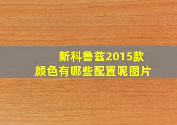 新科鲁兹2015款颜色有哪些配置呢图片