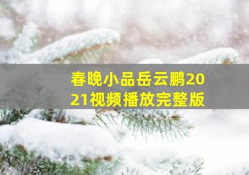 春晚小品岳云鹏2021视频播放完整版