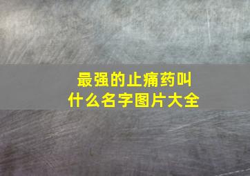 最强的止痛药叫什么名字图片大全