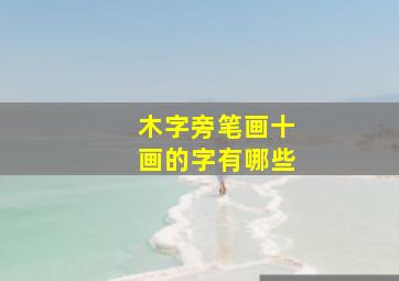 木字旁笔画十画的字有哪些