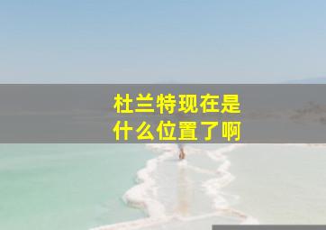 杜兰特现在是什么位置了啊