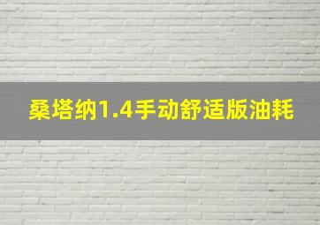 桑塔纳1.4手动舒适版油耗