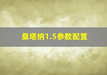 桑塔纳1.5参数配置