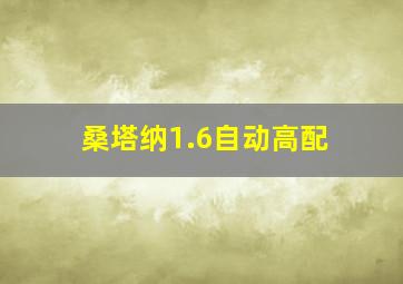 桑塔纳1.6自动高配