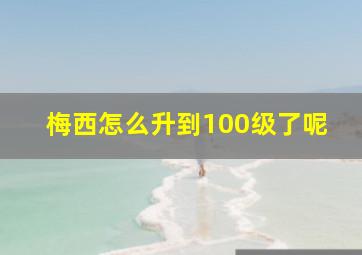 梅西怎么升到100级了呢