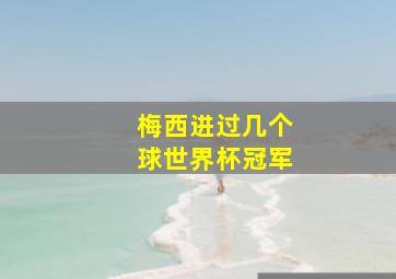 梅西进过几个球世界杯冠军