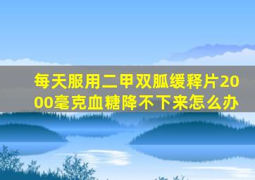 每天服用二甲双胍缓释片2000毫克血糖降不下来怎么办