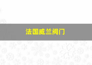 法国威兰阀门