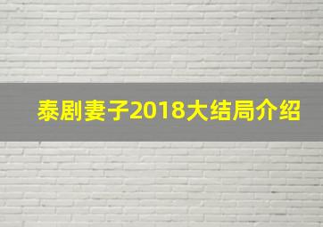 泰剧妻子2018大结局介绍