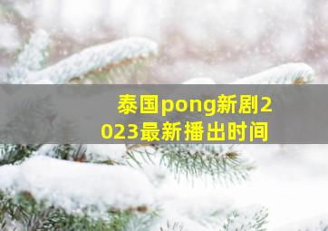 泰国pong新剧2023最新播出时间