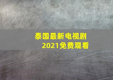 泰国最新电视剧2021免费观看