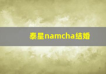 泰星namcha结婚