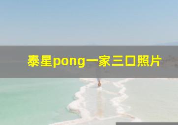 泰星pong一家三口照片