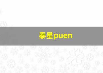 泰星puen