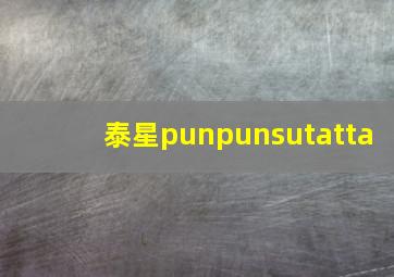 泰星punpunsutatta