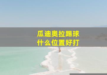 瓜迪奥拉踢球什么位置好打