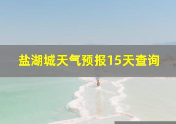 盐湖城天气预报15天查询