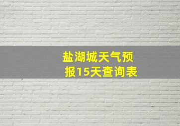 盐湖城天气预报15天查询表